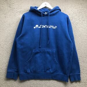 Alltimers Sweatshirt Hoodie Men's Medium M Long Sleeve Graphic Drawstring Blue